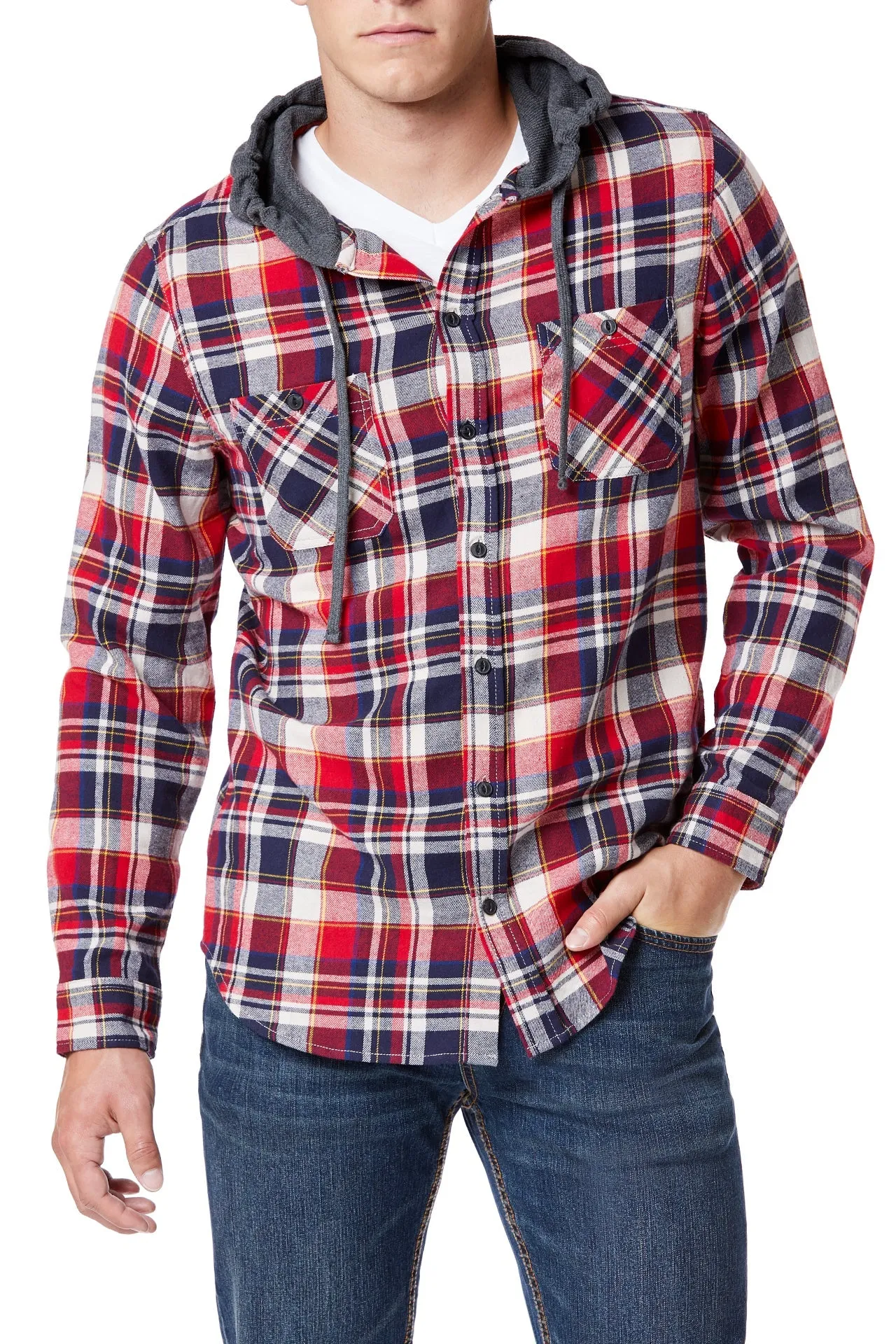 Switchback Flannel Hoodie sold by UNIONBAY