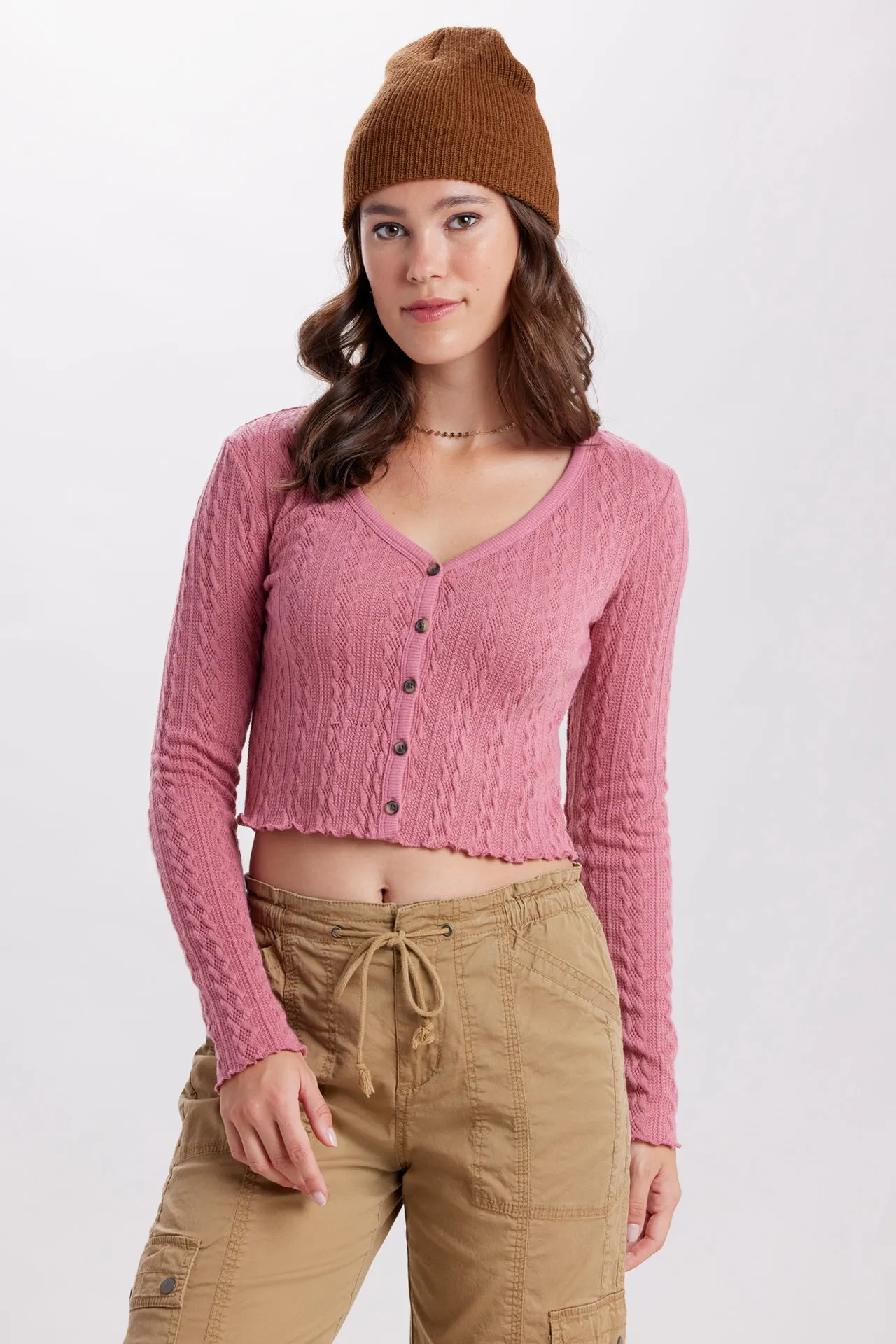 Skagit Cable Knit Long Sleeve Top sold by UNIONBAY