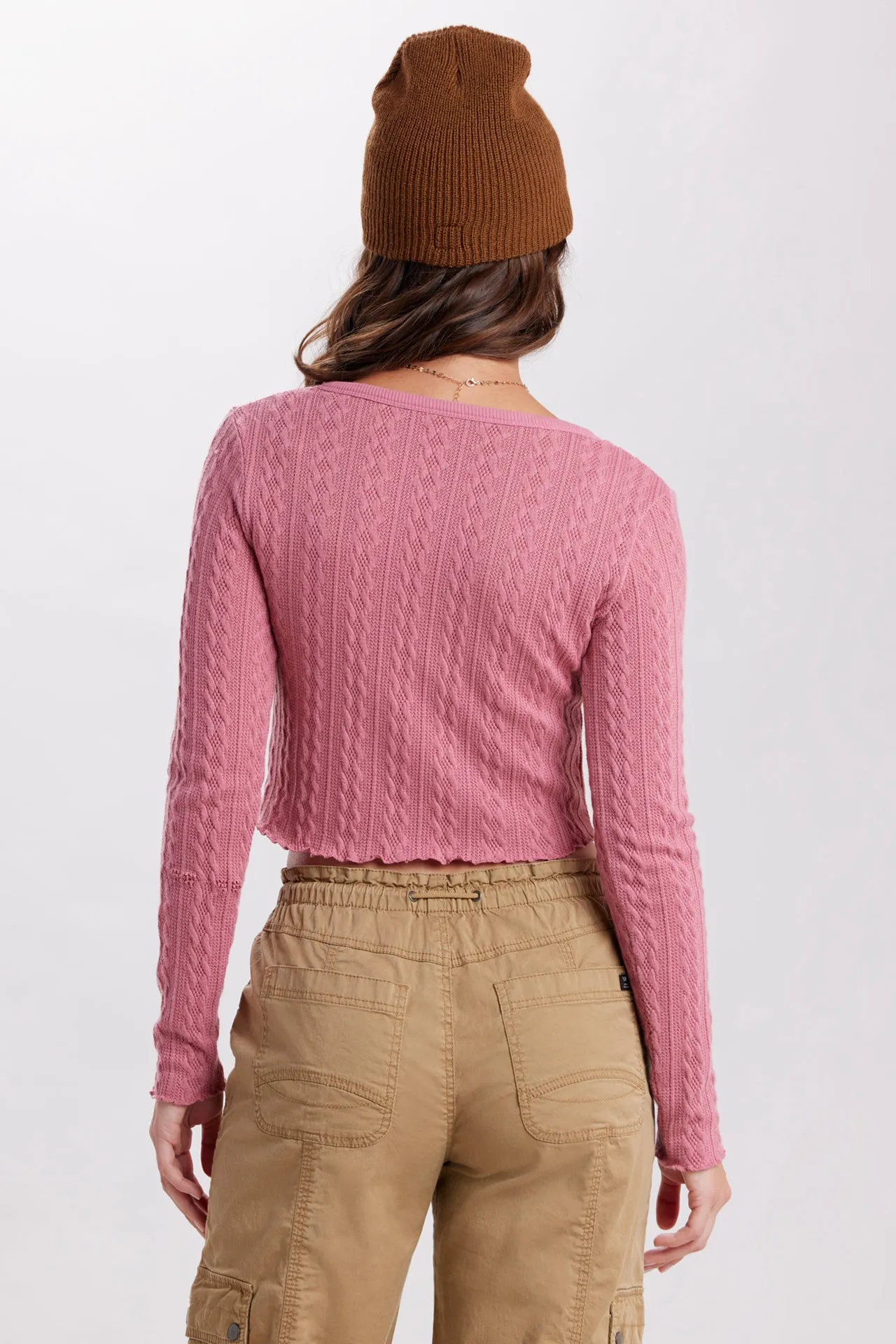Skagit Cable Knit Long Sleeve Top sold by UNIONBAY product image thumbnail 3