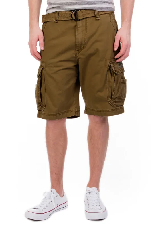 Survivor Mens Belted Cargo Shorts sold by UNIONBAY