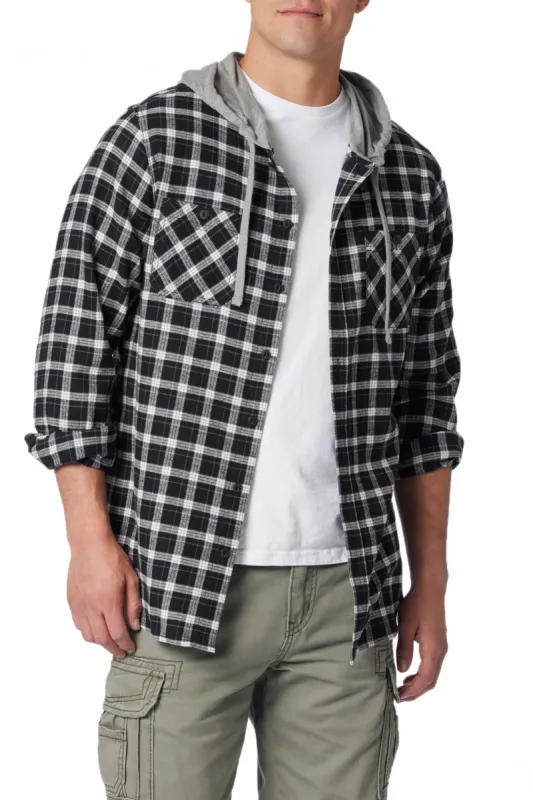 Switchback Flannel Hoodie sold by UNIONBAY