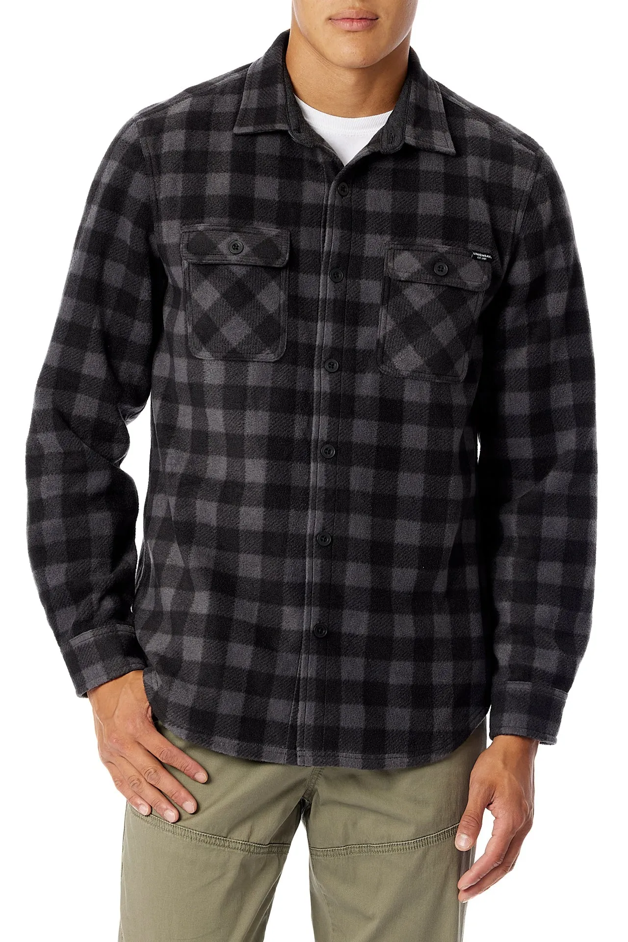 Olympus Plaid Microfleece Shirt Jacket sold by UNIONBAY