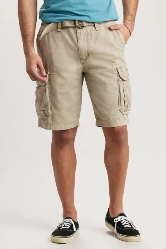 Survivor Mens Belted Cargo Shorts sold by UNIONBAY