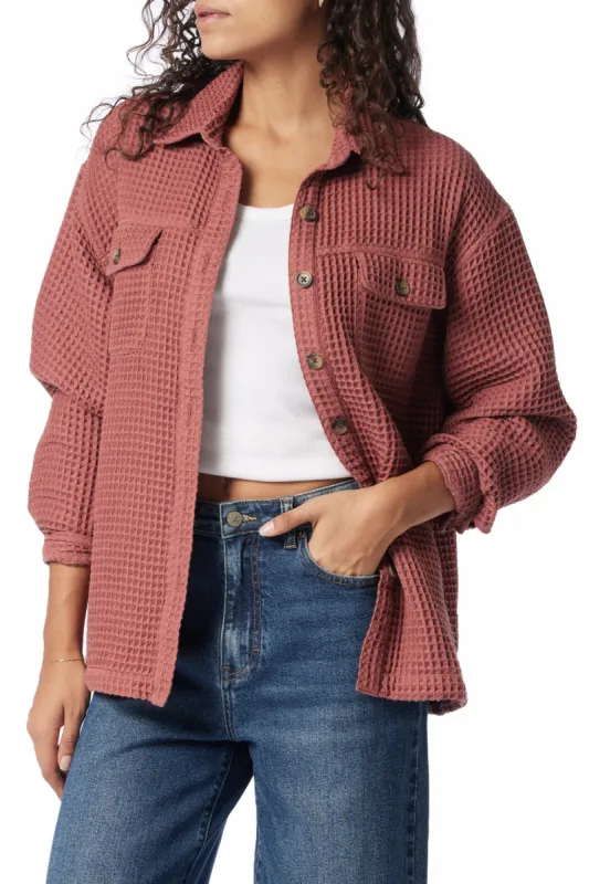 Milla Waffle Button-Up Shirt sold by UNIONBAY