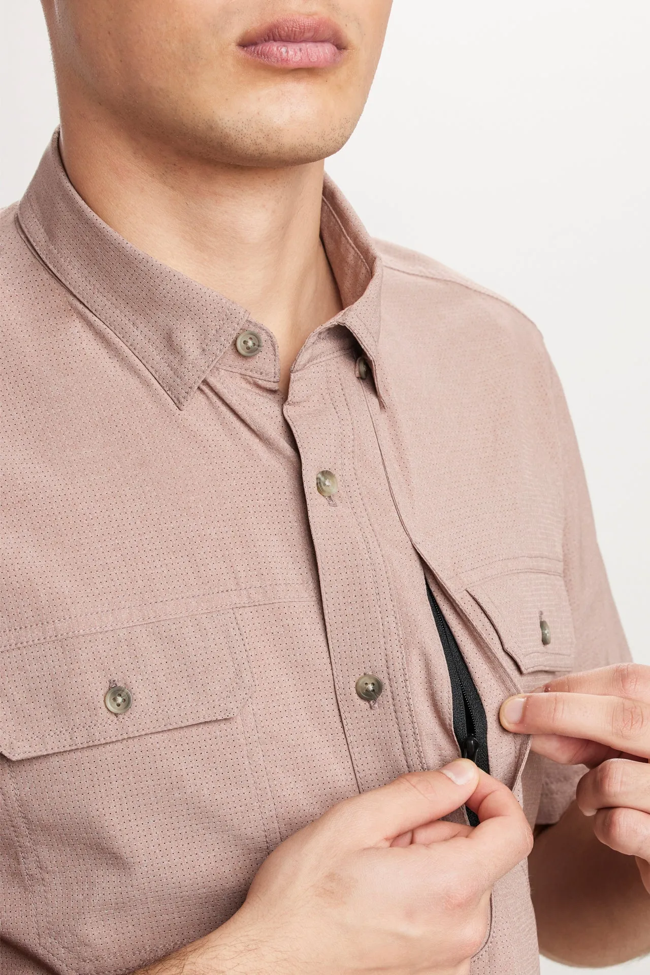 UB Tech Mesh Button-Up Shirt sold by UNIONBAY product image thumbnail 2