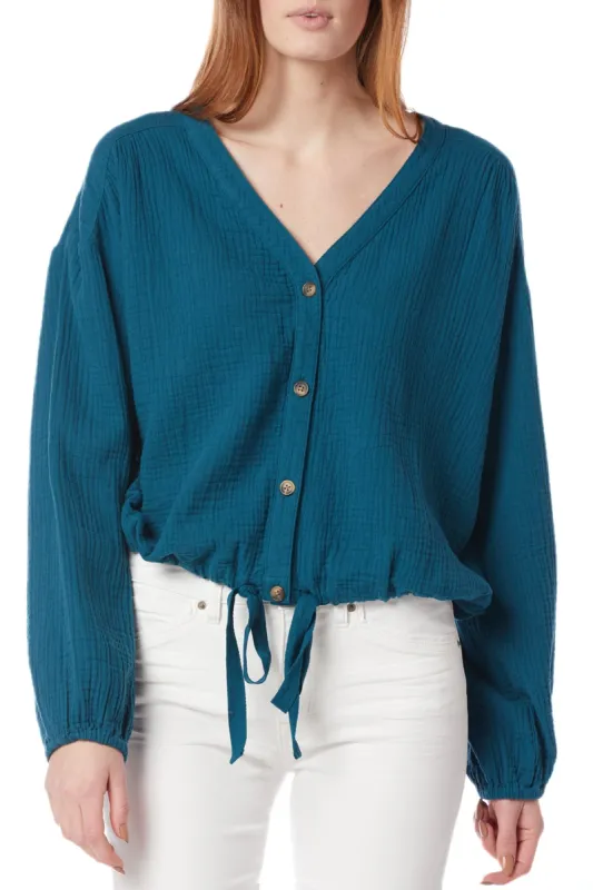 Double Gauze Button-Up Top sold by UNIONBAY