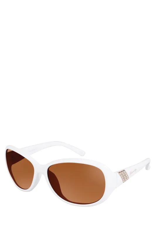 White Oval Rhinestone Sunglasses sold by UNIONBAY