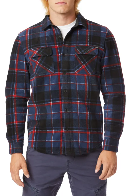 Olympus Plaid Microfleece Shirt Jacket sold by UNIONBAY