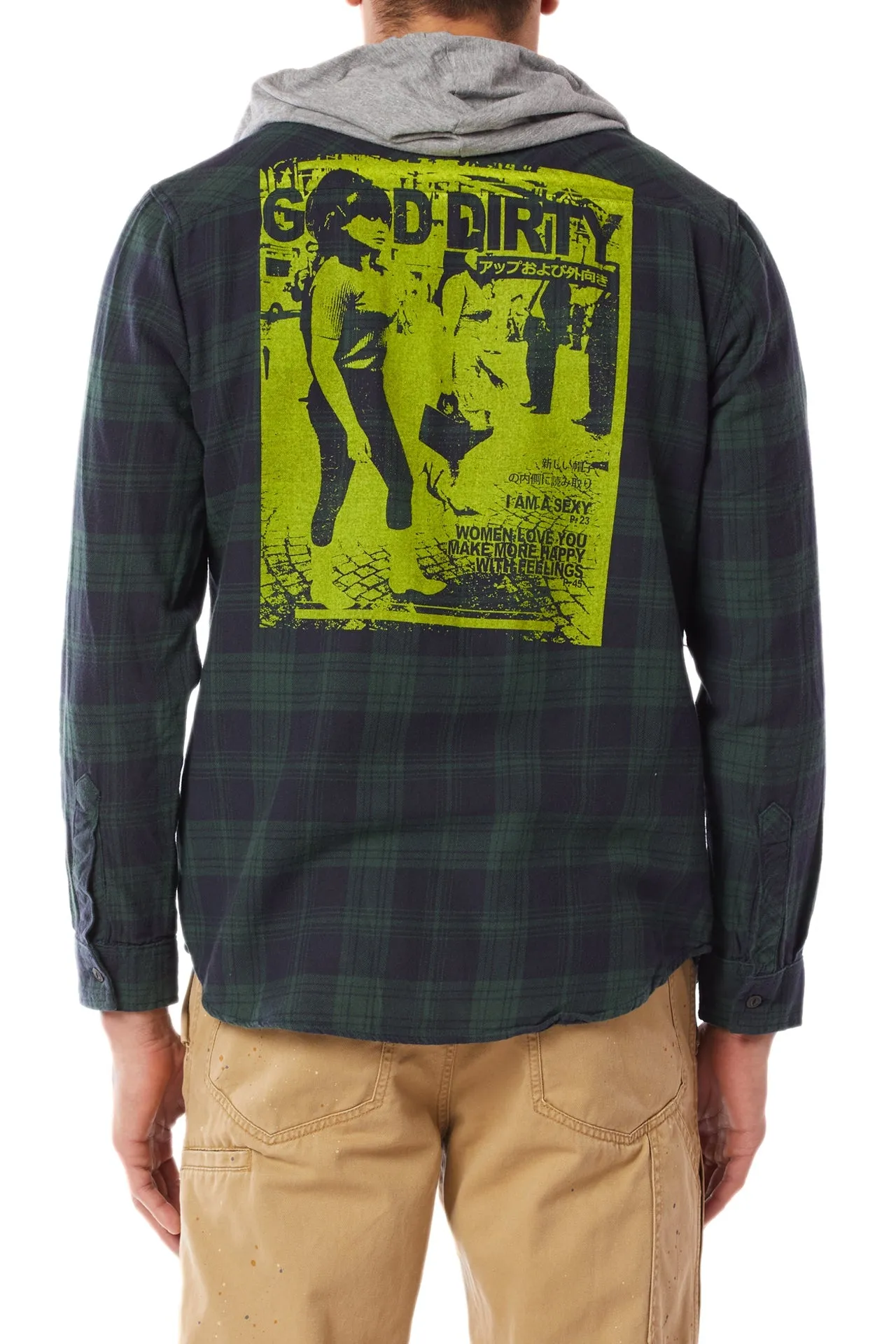 Graphic Switchback Flannel Hoodie sold by UNIONBAY
