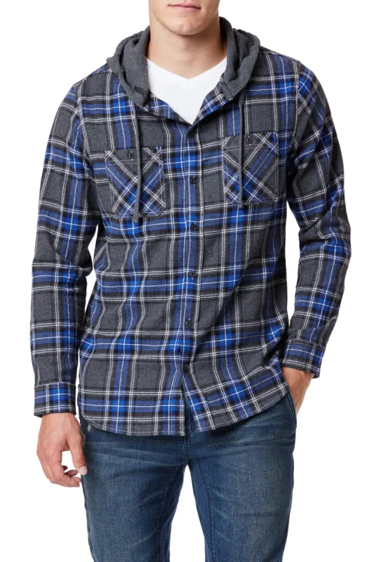 Switchback Flannel Hoodie sold by UNIONBAY