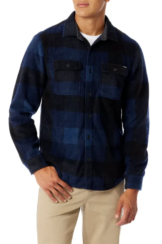 Olympus Plaid Microfleece Shirt Jacket sold by UNIONBAY