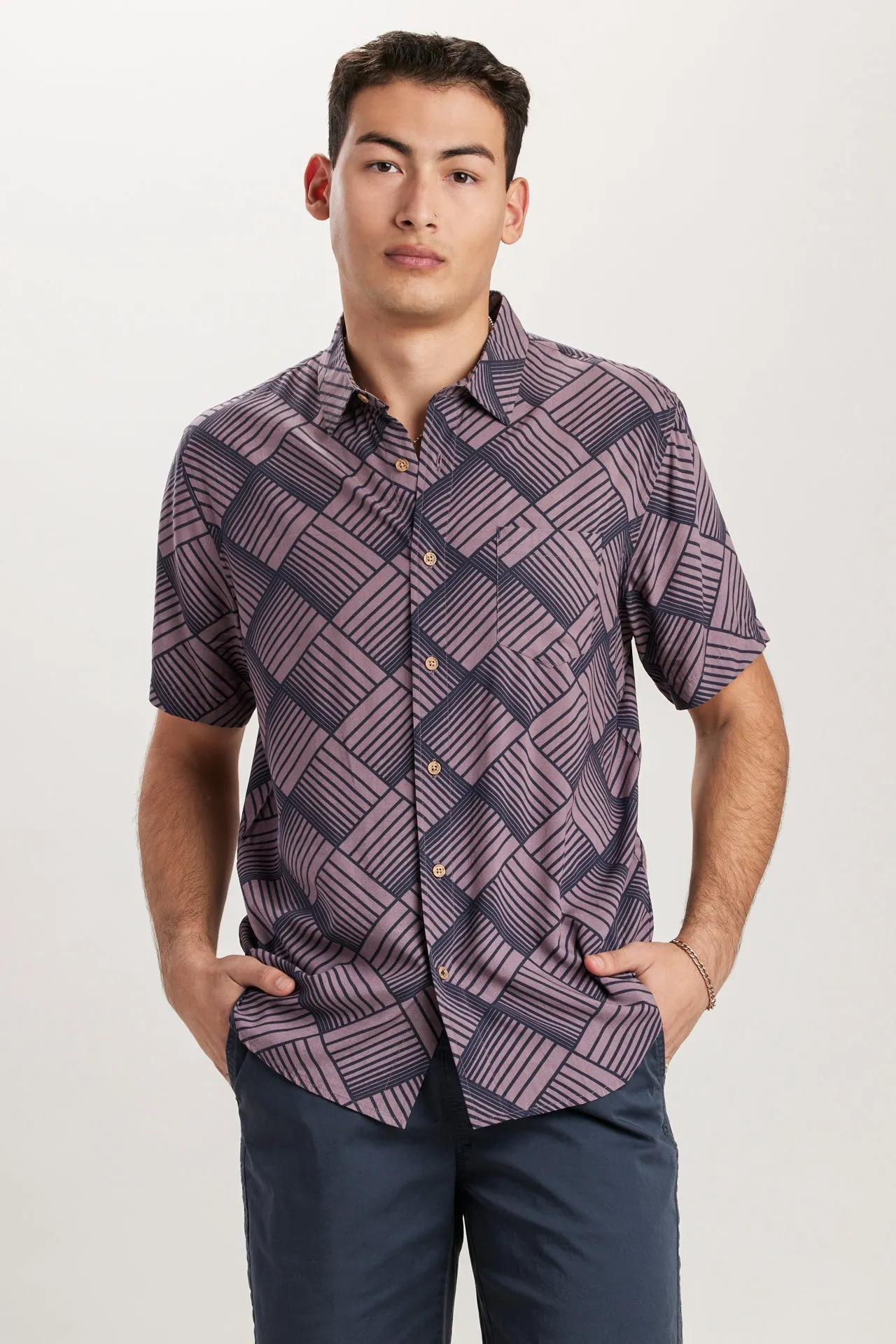 Poolside Rayon Button-Up Shirt sold by UNIONBAY
