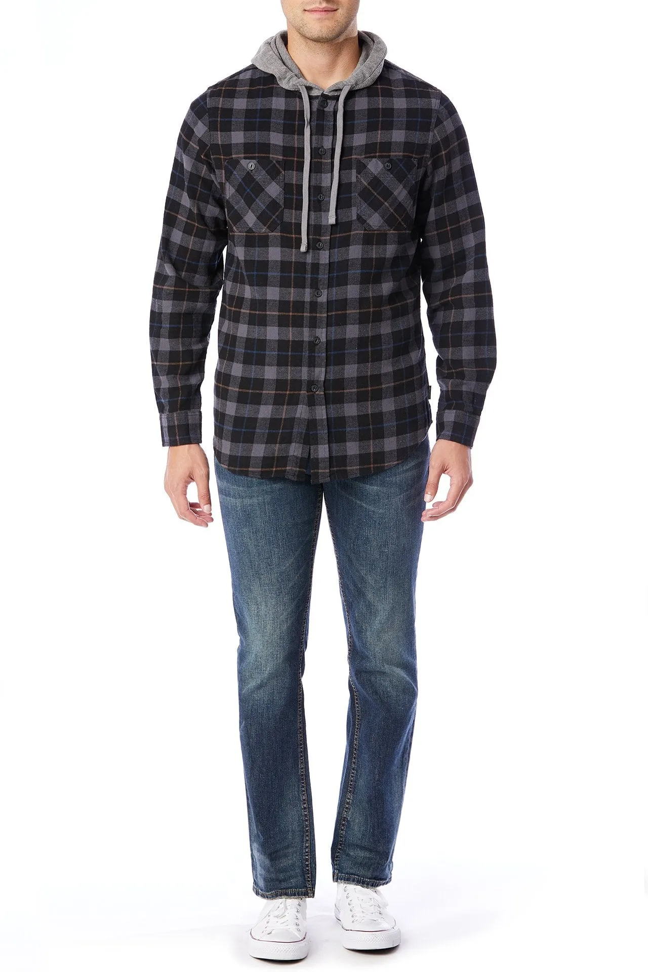 Switchback Flannel Hoodie sold by UNIONBAY product image thumbnail 2