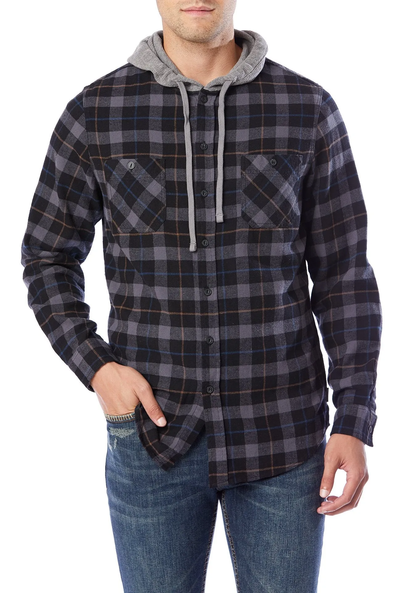 Switchback Flannel Hoodie sold by UNIONBAY