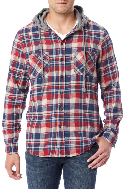 Switchback Flannel Hoodie sold by UNIONBAY