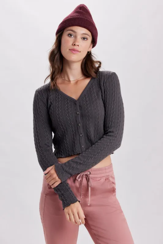 Skagit Cable Knit Long Sleeve Top made by UNIONBAY