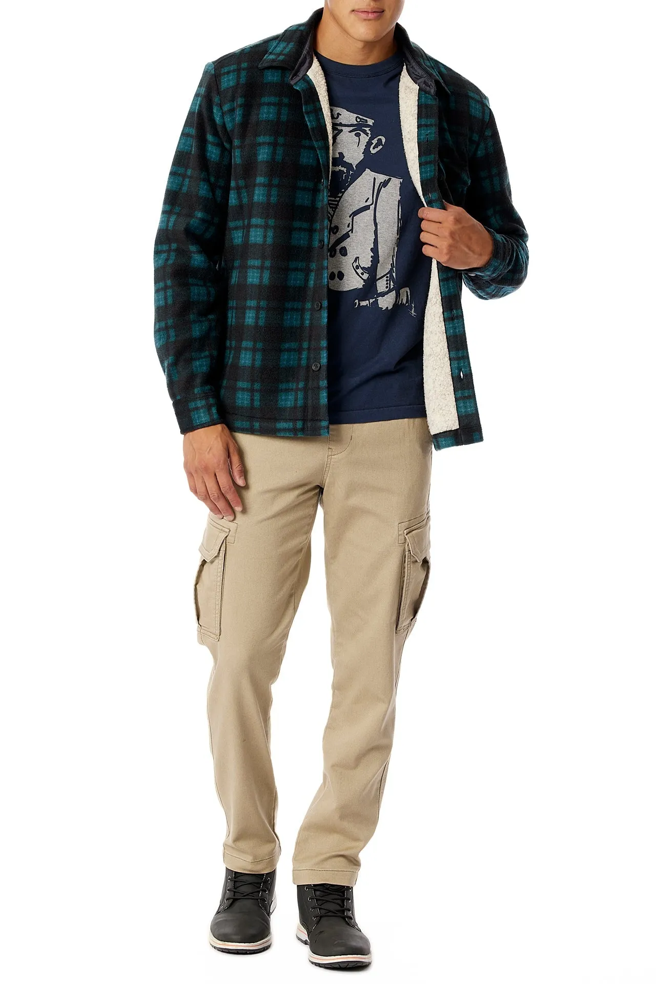 Woodsman Plaid Microfleece Jacket sold by UNIONBAY product image thumbnail 2