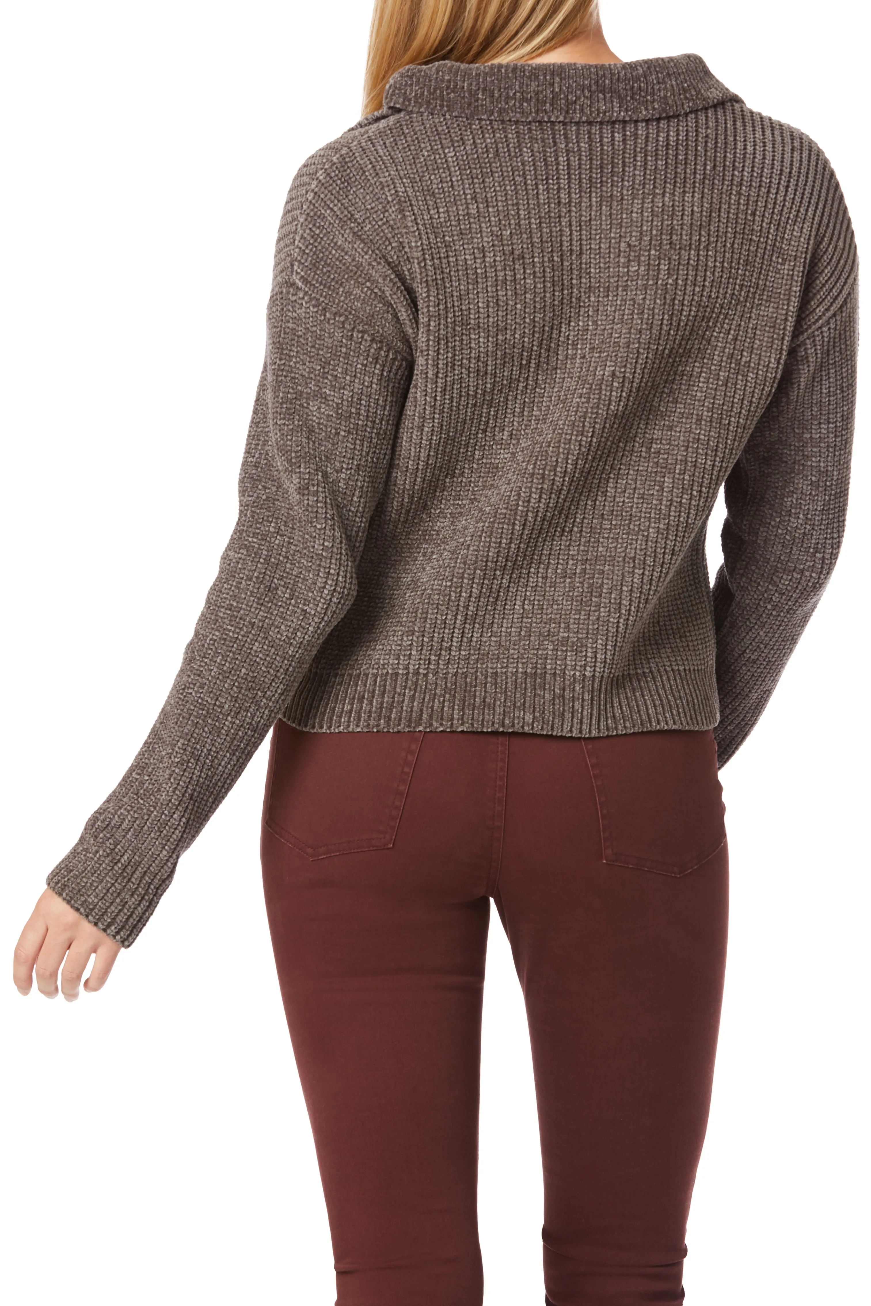 Chenille Mock Neck Zip Sweater sold by UNIONBAY product image thumbnail 3