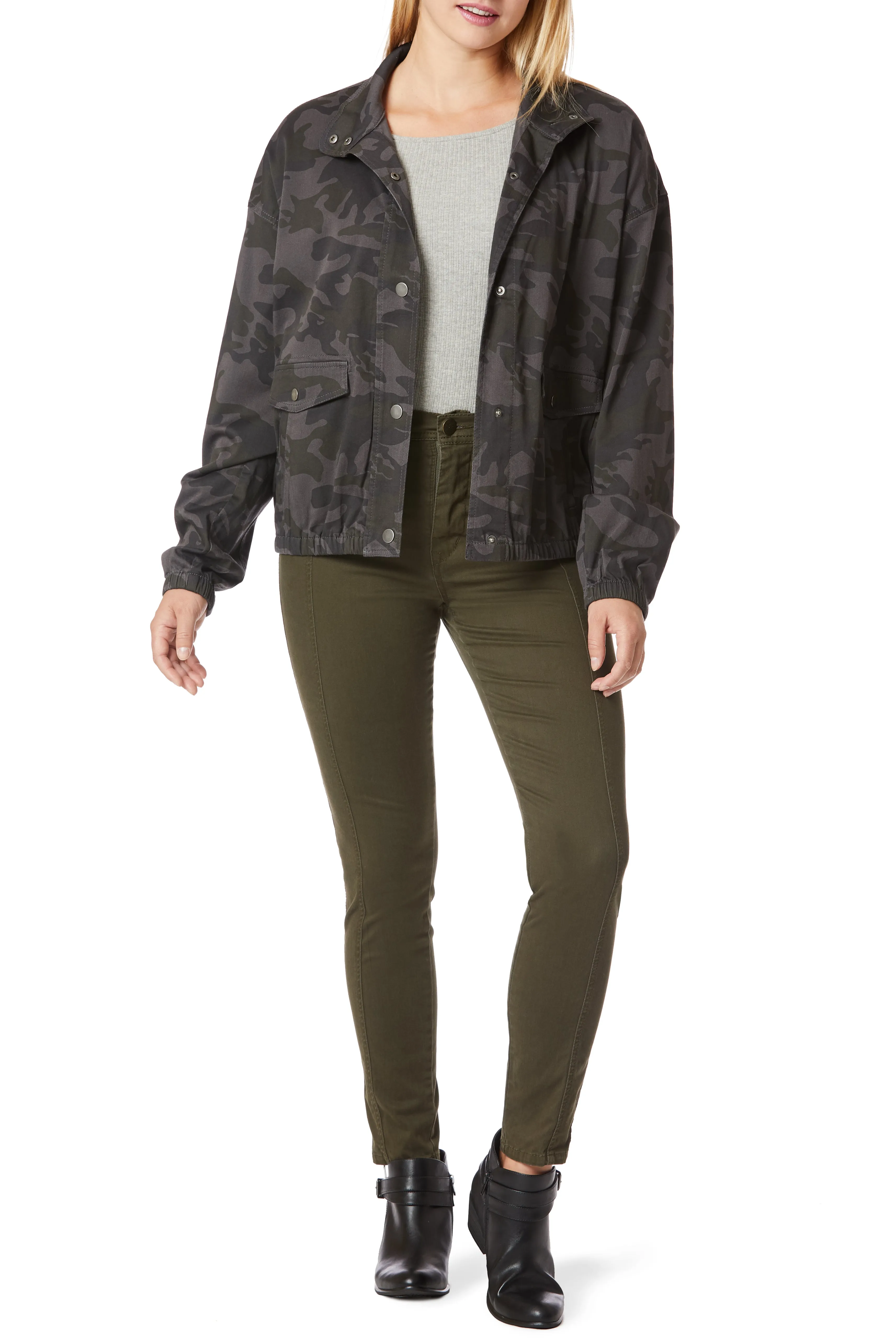 Edna Soft Sateen Camo Jacket sold by UNIONBAY product image thumbnail 2