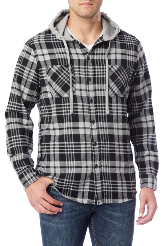 Switchback Flannel Hoodie sold by UNIONBAY