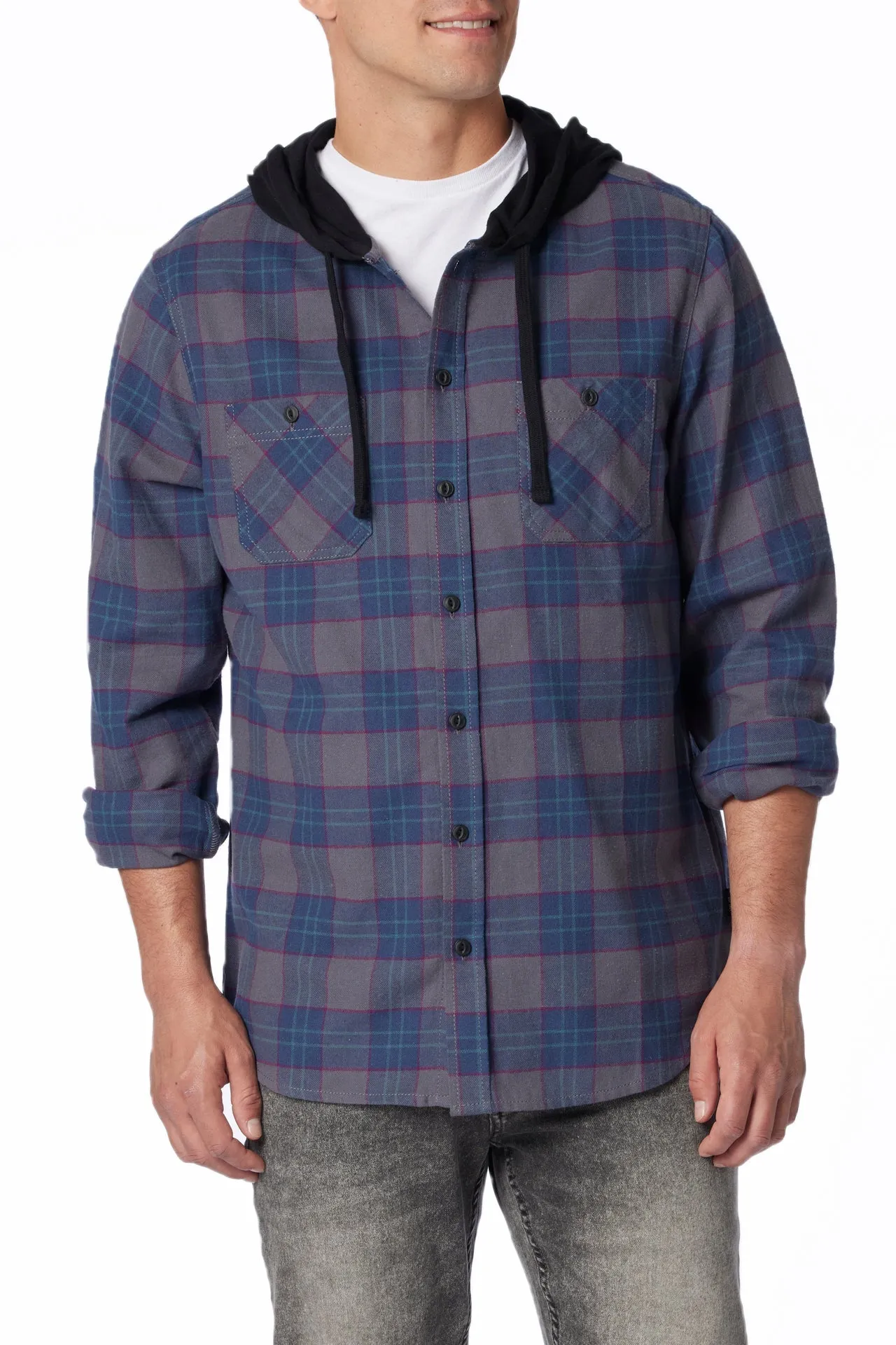 Switchback Flannel Hoodie sold by UNIONBAY