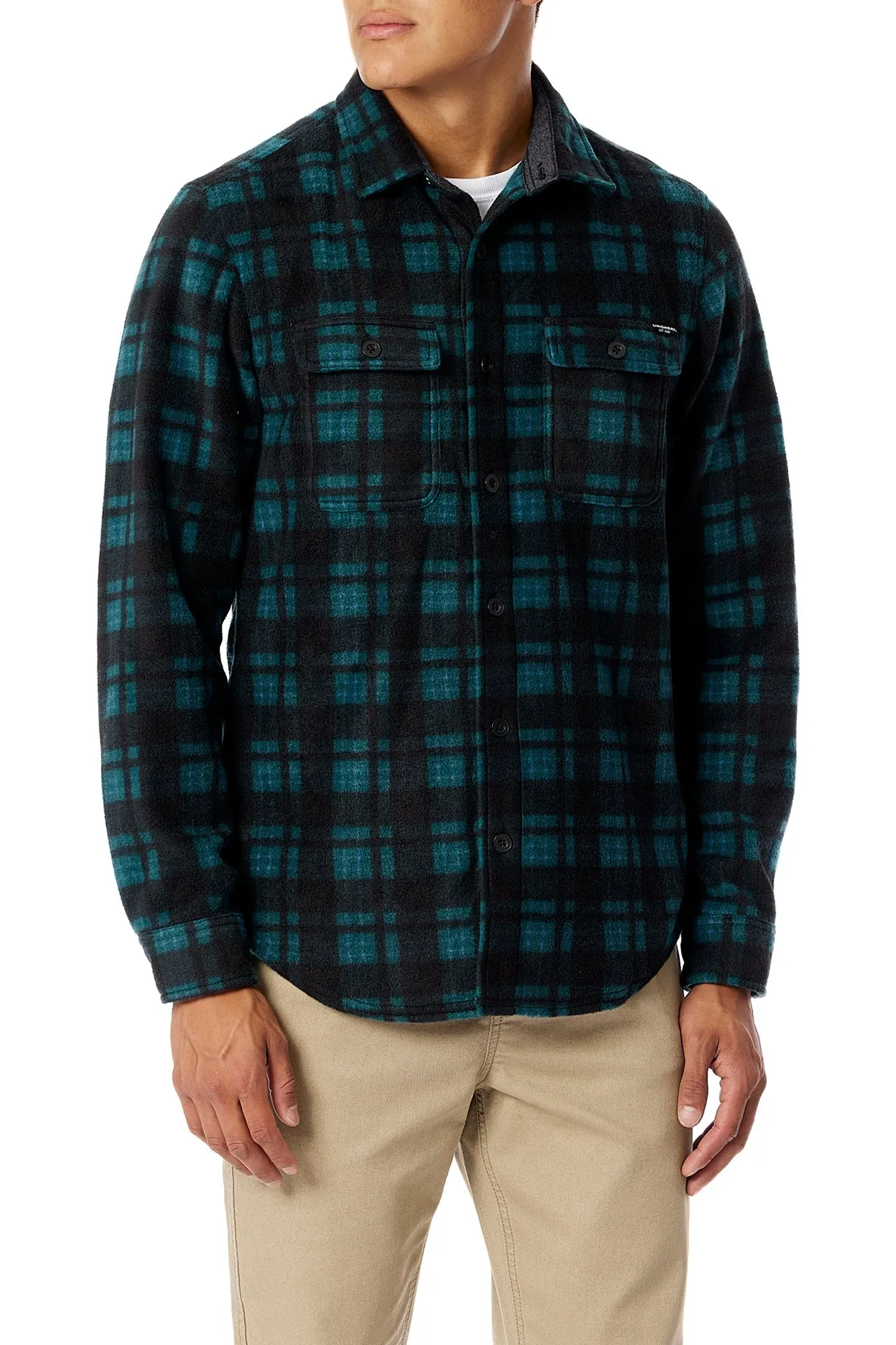 Olympus Plaid Microfleece Shirt Jacket sold by UNIONBAY