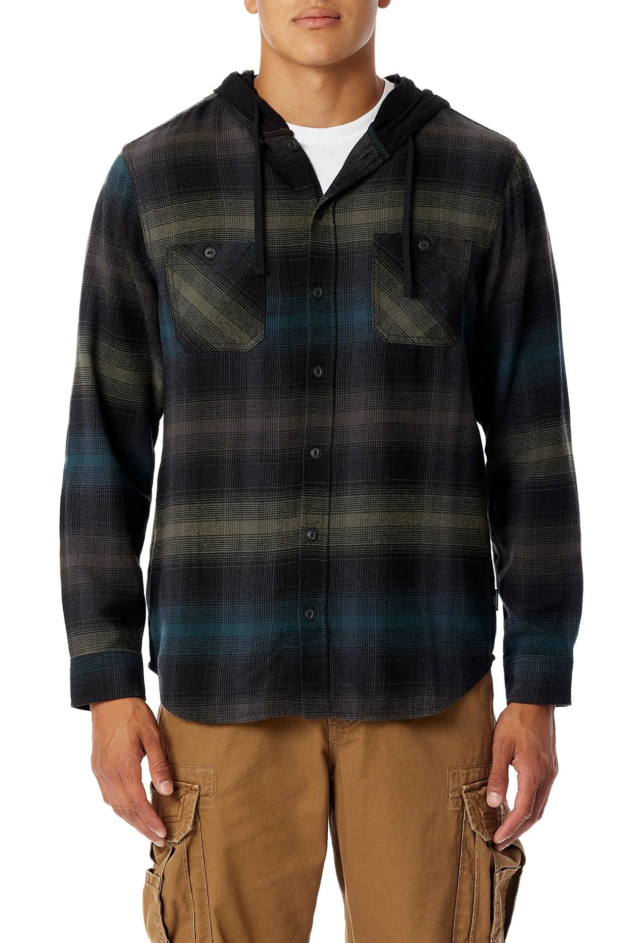 Switchback Flannel Hoodie - Reg and Big & Tall sold by UNIONBAY