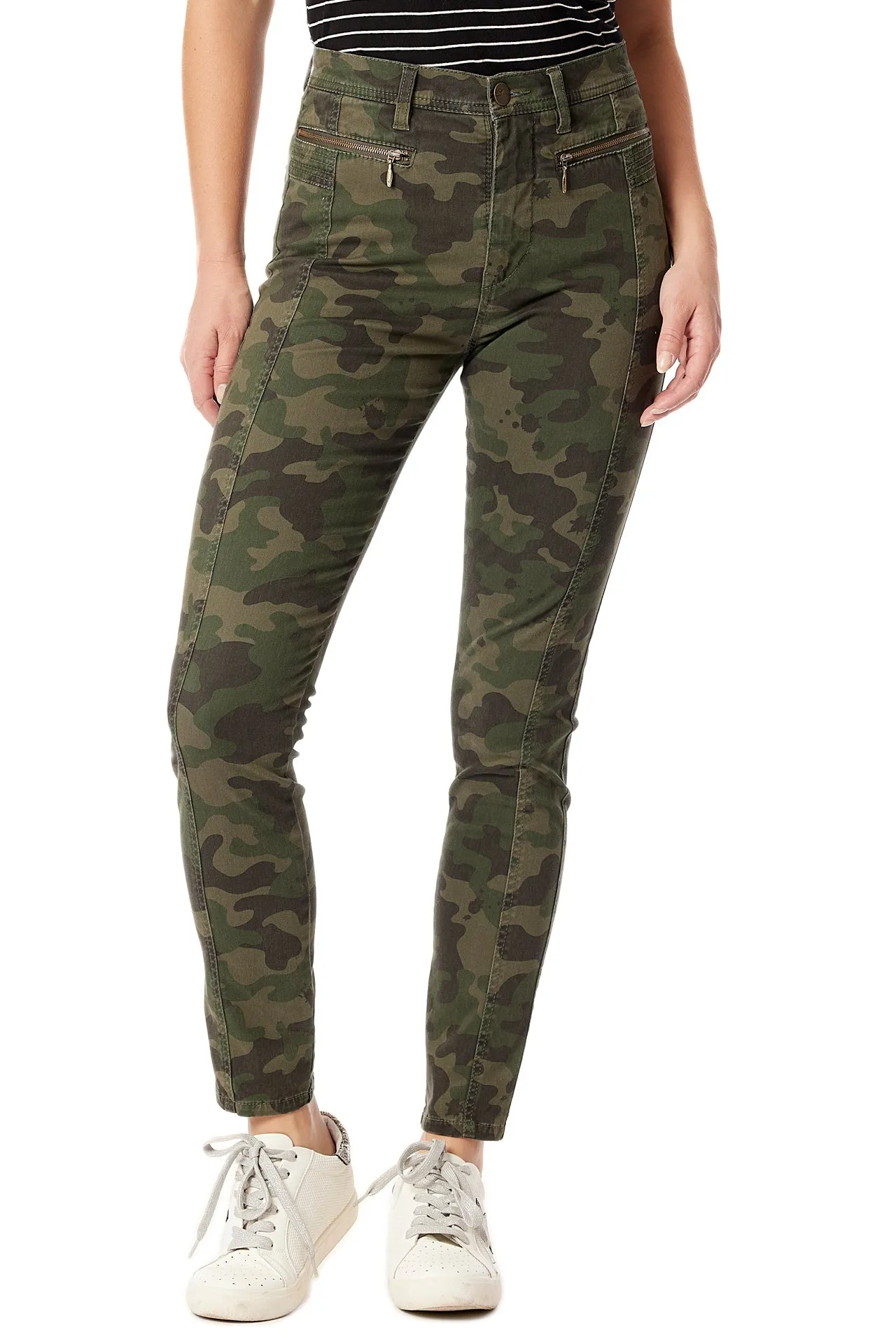 Caryl Moto Camo Skinny Pant sold by UNIONBAY