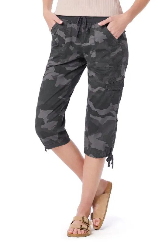 Harriet Skimmer Camo Crop (Petite Sizing) sold by UNIONBAY