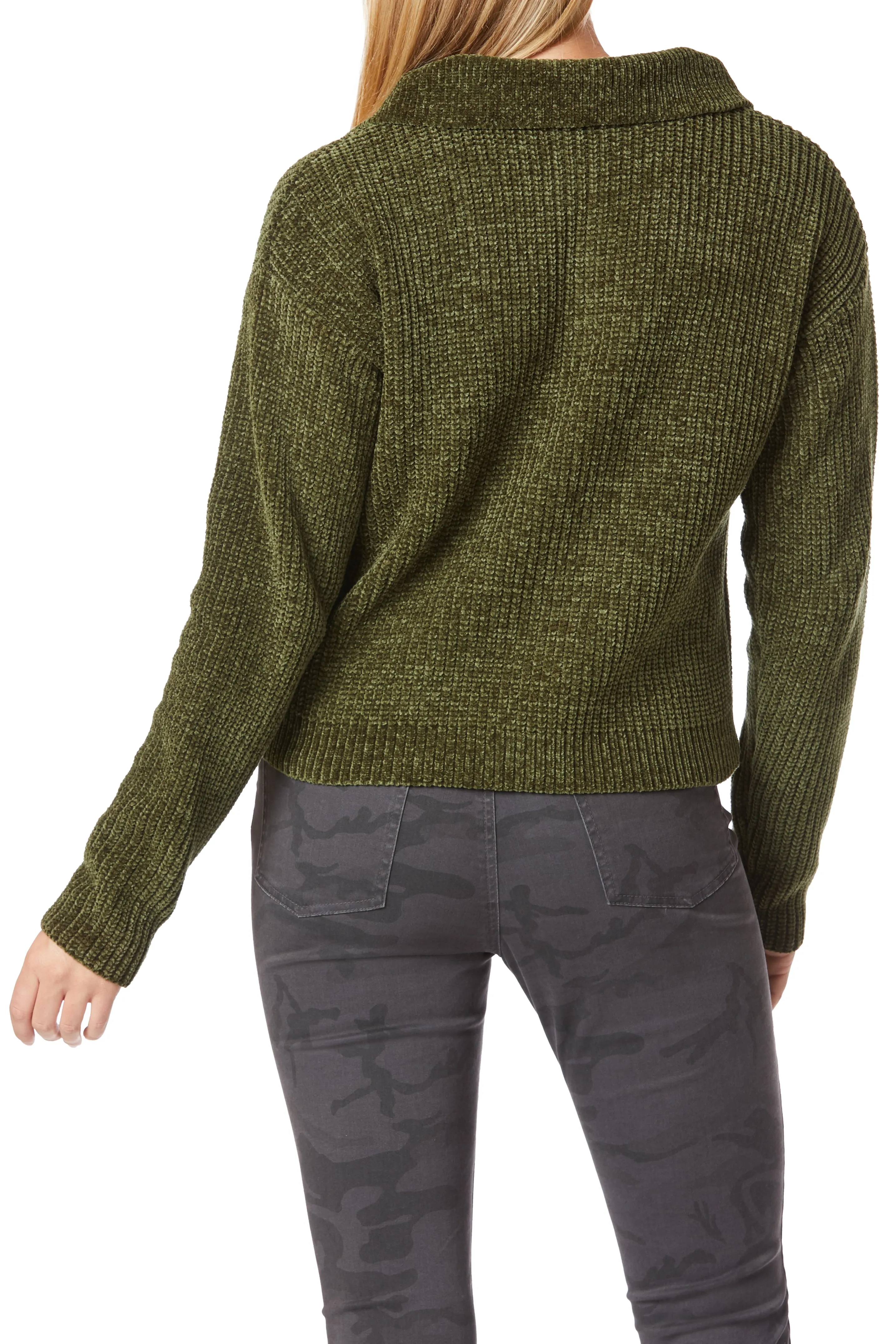 Chenille Mock Neck Zip Sweater sold by UNIONBAY product image thumbnail 3