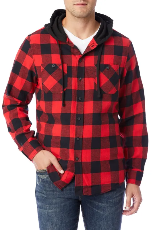 Switchback Flannel Hoodie sold by UNIONBAY
