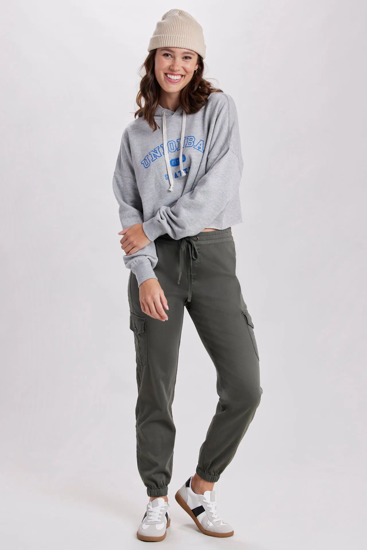 Izzy Logo Cropped Hoodie sold by UNIONBAY product image thumbnail 2