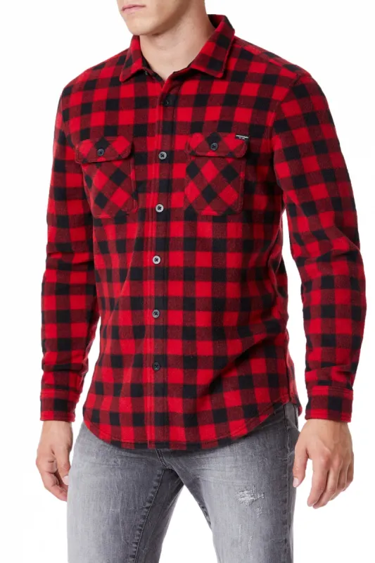 Olympus Plaid Microfleece Shirt Jacket sold by UNIONBAY