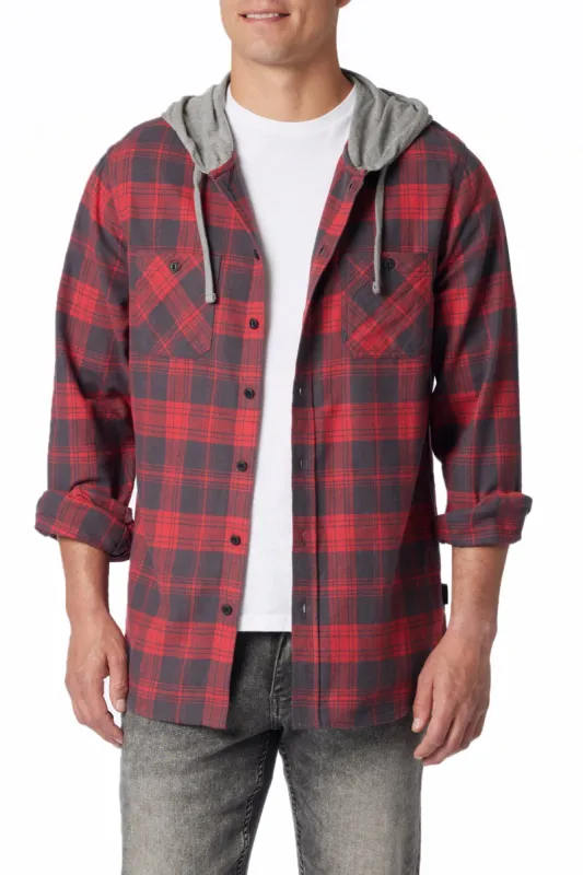 Switchback Flannel Hoodie sold by UNIONBAY