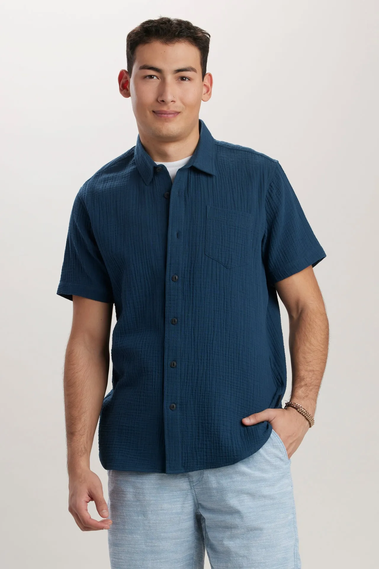 Bradley Gauze Button-Up Shirt sold by UNIONBAY