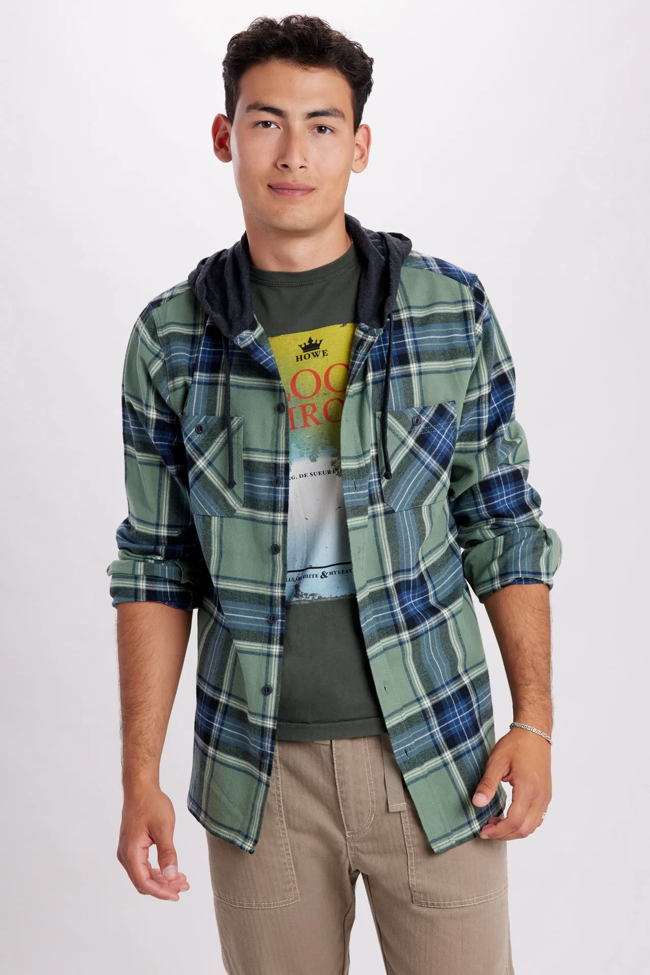 Switchback Flannel Hoodie sold by UNIONBAY