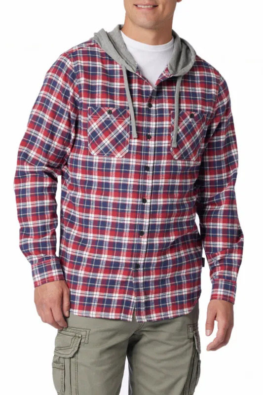 Switchback Flannel Hoodie sold by UNIONBAY
