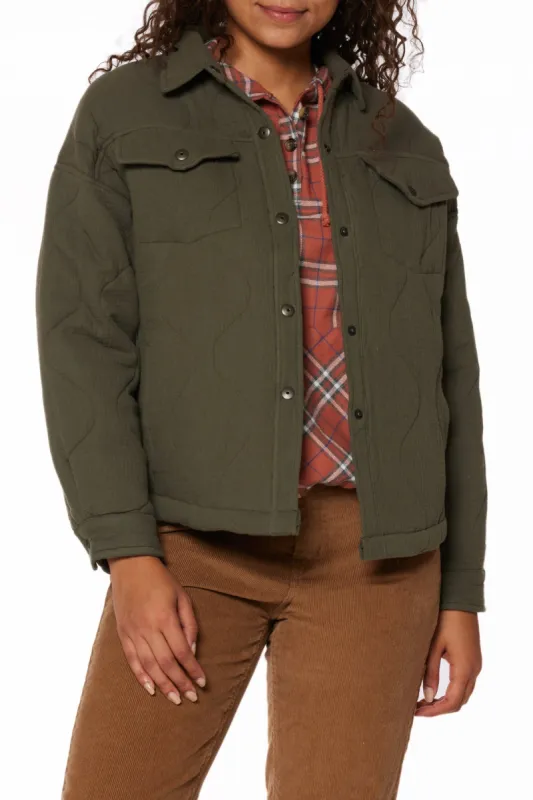 Tyra Quilted Shirt Jacket sold by UNIONBAY