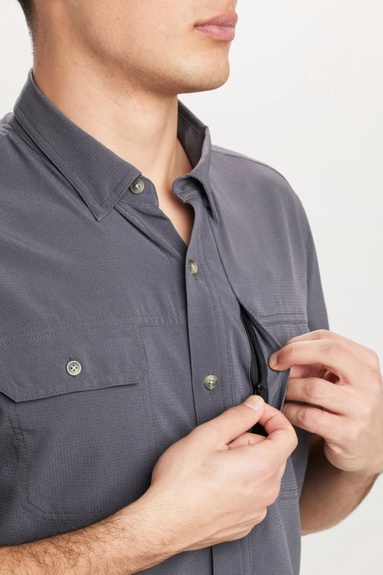 UB Tech Mesh Button-Up Shirt sold by UNIONBAY product image thumbnail 2
