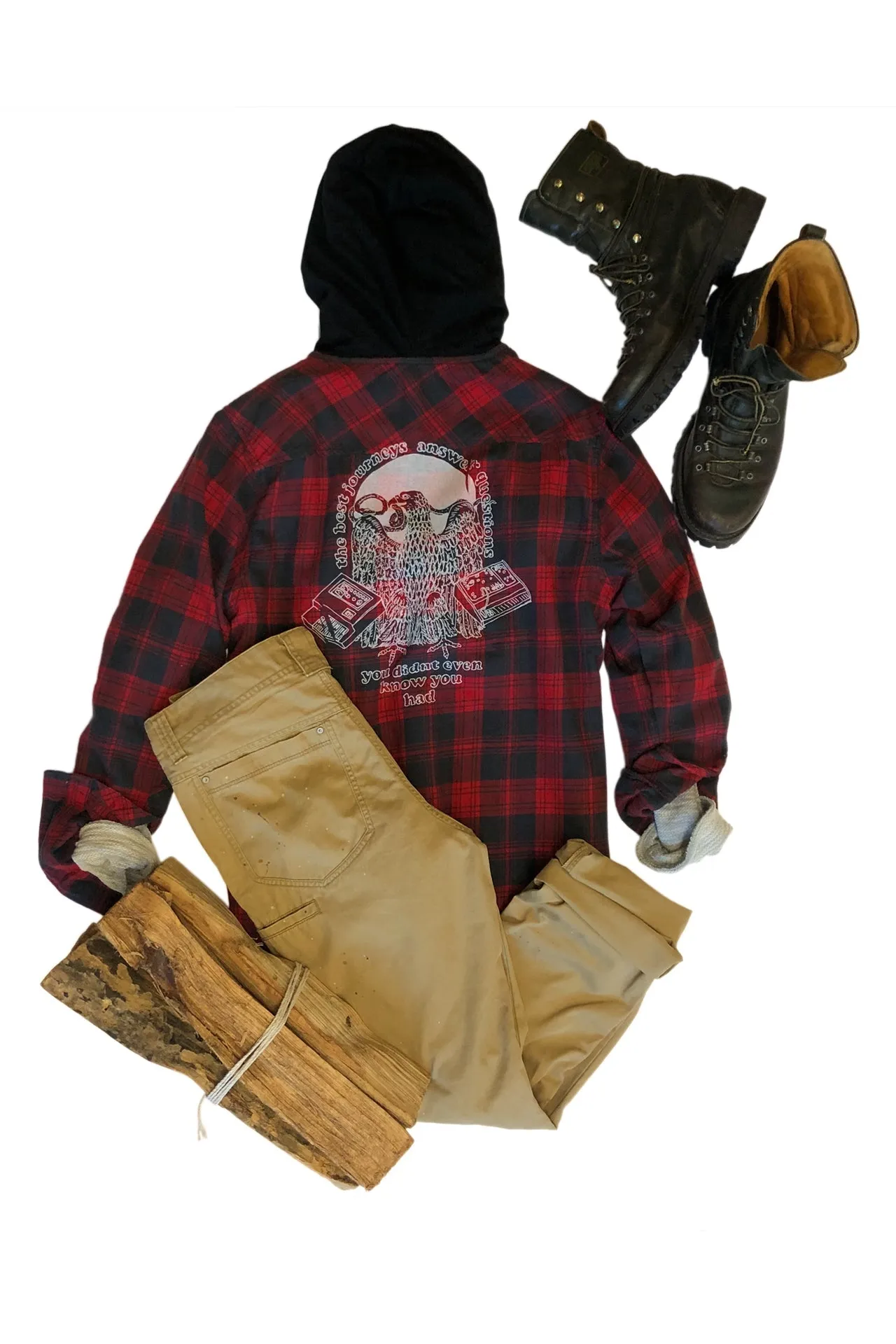 Graphic Switchback Flannel Hoodie sold by UNIONBAY product image thumbnail 5
