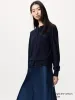 Uniqlo - 100% Merino Crew Neck Cardigan - Blue sold by Uniqlo