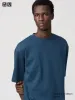 Uniqlo - Airism Cotton Oversized Crew Neck T-shirt - Blue sold by Uniqlo