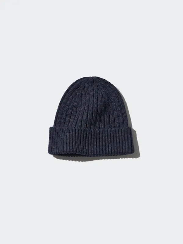 Uniqlo - Heattech Ribbed Beanie - Gray - One Size sold by Uniqlo