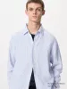 Uniqlo - 100 % Premium Leinen Hemd (gestreift) - Blau sold by Uniqlo
