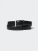 Uniqlo - Italian Leather Stitched Belt - Black sold by Uniqlo
