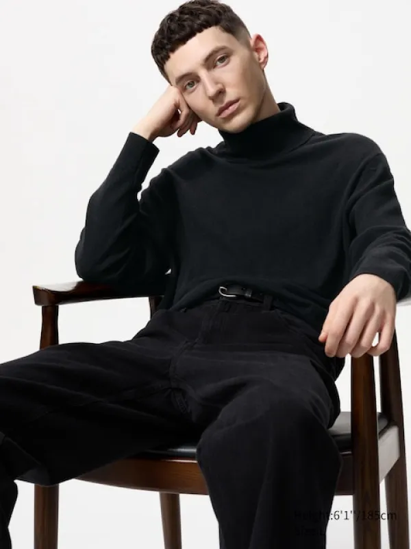 Uniqlo - 100 % Kaschmir Rollkragenpullover - Schwarz sold by Uniqlo