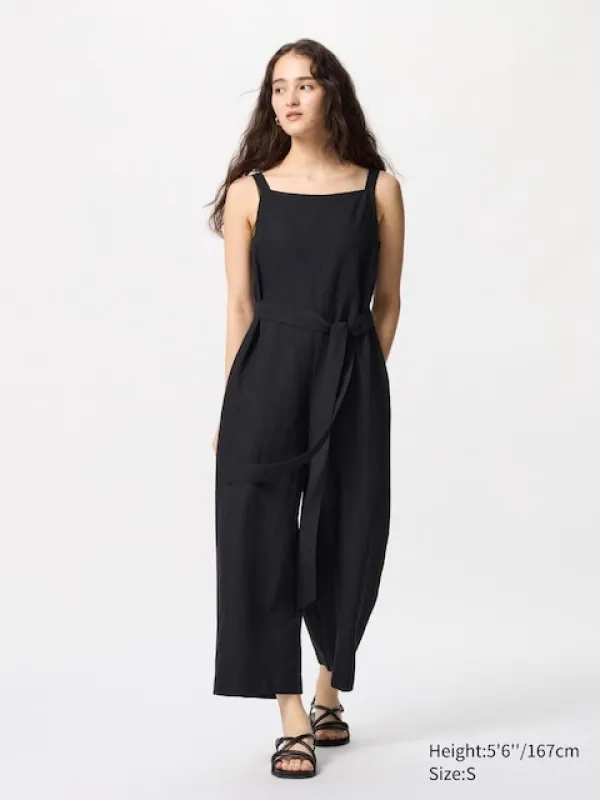 Uniqlo - Leinenmix Jumpsuit - Hellorange - S sold by Uniqlo