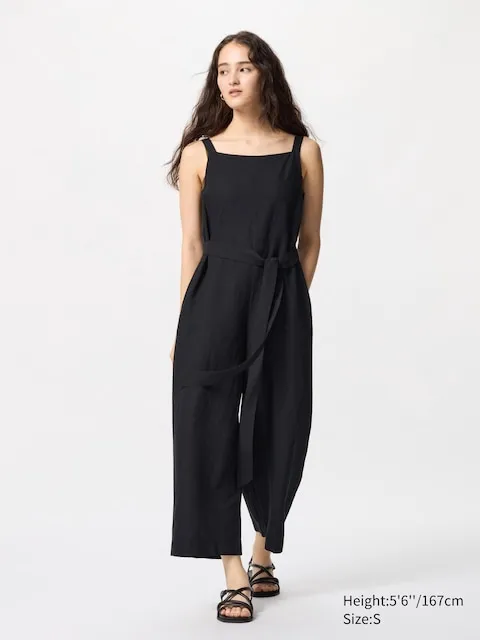 Uniqlo - Leinenmix Jumpsuit - Hellorange - S sold by Uniqlo