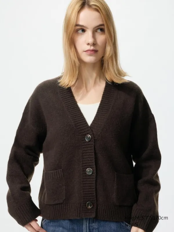 Uniqlo - Soufflé Yarn Strickjacke (kurz) - Dunkelblau - XS sold by Uniqlo