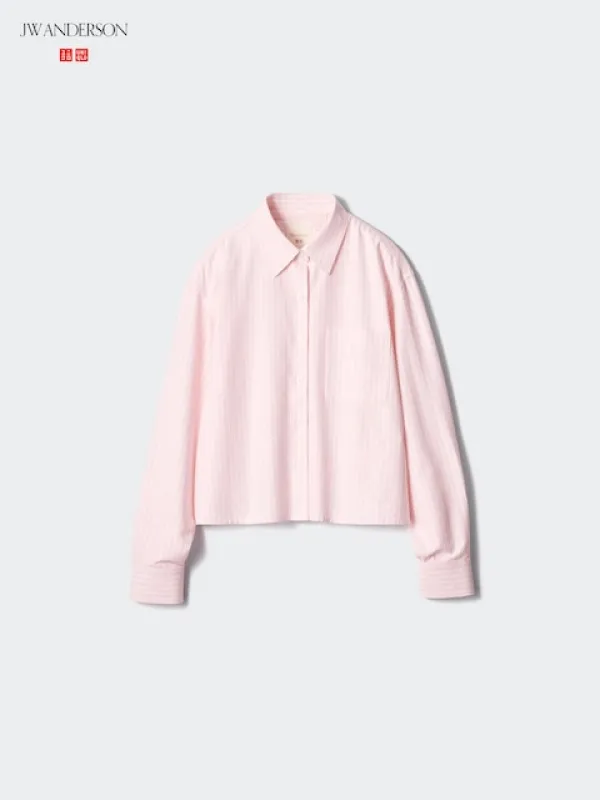 Uniqlo - Oxford Hemd (boxy, Gestreift) - Hellblau - L sold by Uniqlo